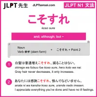 koso sure こそすれ jlpt n1 grammar meaning 文法 例文 learn japanese flashcards