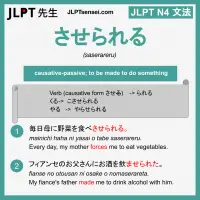 JLPT N4 Grammar: させられる (saserareru) Causative-Passive Form – JLPTsensei.com