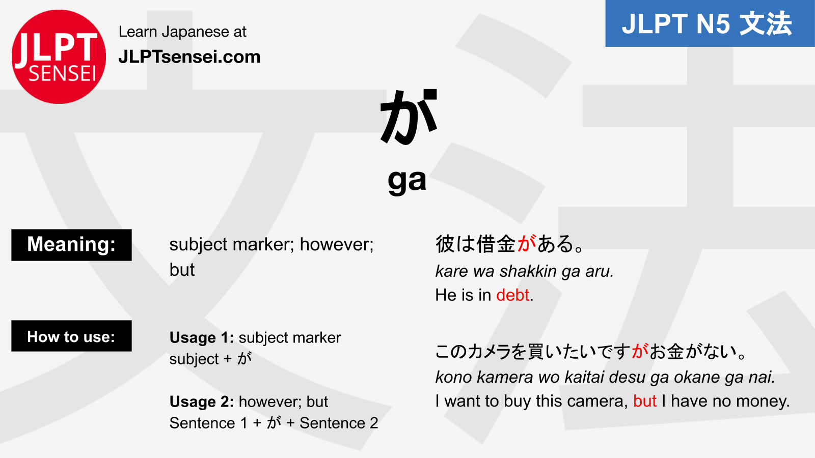 Japanese Grammar Lesson 6: The Particle も 