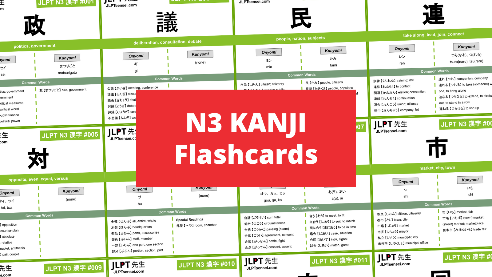 JLPT N2 Kanji List Flashcards Batch Download – JLPTsensei.com